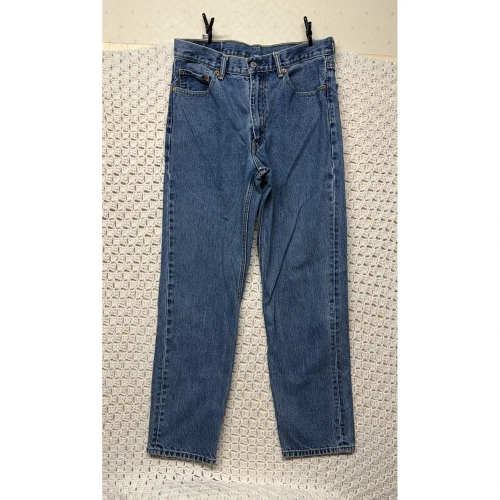Levis 550 Jeans Men's 34x34 Fits 32x32 Blue Denim Straight Leg 100%Cotton